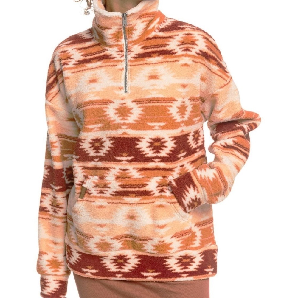 ROXY Women's LIVE OUT LOUD Half Zip Pullover Fleece - SZ L